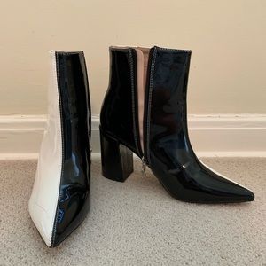 Two-tone booties